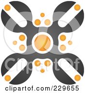 Abstract Black And Orange Logo Icon - 7