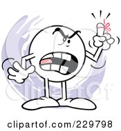 Royalty Free RF Clipart Illustration Of A Moodie Character With A Ferocious Reminder Ribbon