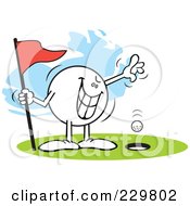 Poster, Art Print Of Wicked Moodie Character Golfing A Hole In One