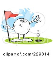 Poster, Art Print Of Sneaky Moodie Character Golfing A Hole In One