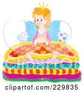 Royalty Free RF Clipart Illustration Of A Sad Girl Wearing A Princess Crown And Crying In Her Bed 2