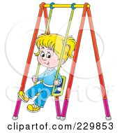 Poster, Art Print Of Little Girl On A Swing - 1