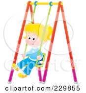 Poster, Art Print Of Little Girl On A Swing - 2