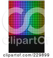 Poster, Art Print Of Background Of Vertical Colorful Pixels And Black Space
