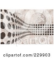 Poster, Art Print Of Grayscale Textured Background With Black Dots Curving