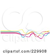Background Of Colorful Waves Over White Space