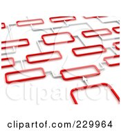 Royalty Free RF Clipart Illustration Of A 3d Red Diagram With White Connectors