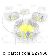 Royalty Free RF Clipart Illustration Of 3d Circles Of Work Groups