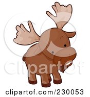 Poster, Art Print Of Cute Curious Moose