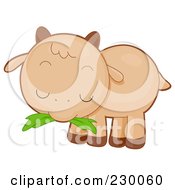 Poster, Art Print Of Cute Baby Goat Eating Grass
