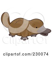 Royalty Free RF Clipart Illustration Of A Cute Platypus by BNP Design Studio