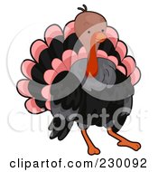 Royalty Free RF Clipart Illustration Of A Cute Turkey