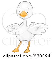 Poster, Art Print Of Cute White Goose