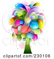 Poster, Art Print Of Rainbow Splash Tree