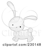 Royalty Free RF Clipart Illustration Of A Cute White Rabbit