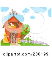 Poster, Art Print Of Chicken In A Barn
