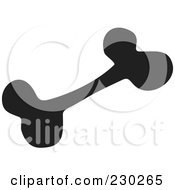 Royalty Free RF Clipart Illustration Of A Black Bone Silhouette by visekart