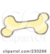 Royalty Free RF Clipart Illustration Of A Bone by visekart