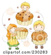 Children With Cupcakes