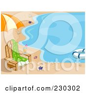 Poster, Art Print Of Background Of A Chair On A Beach