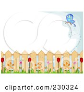 Poster, Art Print Of Butterfly And Spring Garden Background