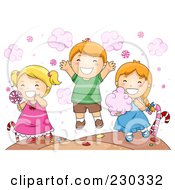 Poster, Art Print Of Children Eating Candy