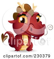 Cute Red Baby Dragon