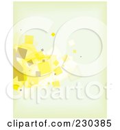 Poster, Art Print Of Abstract Background Of Beige And Yellow Particles On Blue