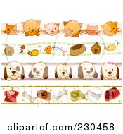 Royalty Free RF Clipart Illustration Of A Digital Collage Of Pet Border Designs