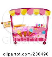 Pink Ice Cream Cart