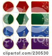 Poster, Art Print Of Digital Collage Of Colorful Christmas Labels