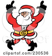 Poster, Art Print Of Merry Santa Dancing