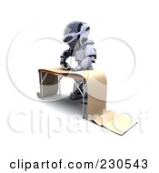 Poster, Art Print Of 3d Robot Character Interior Decorating