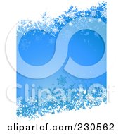 Poster, Art Print Of Blue Snowflake Christmas Background - 2