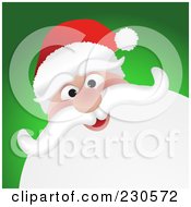 Royalty Free RF Clipart Illustration Of Santa Smiling With A Big Beard