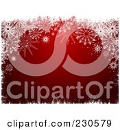 Royalty Free RF Clipart Illustration Of A Red Snowflake Christmas Background 1