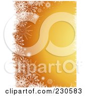 Royalty Free RF Clipart Illustration Of A Golden Snowflake Christmas Background