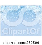 Royalty Free RF Clipart Illustration Of A Blue Snowflake Christmas Background 1