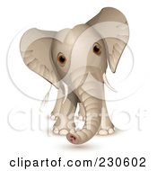 Royalty Free RF Clipart Illustration Of A Curious Elephant
