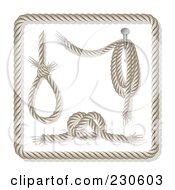 Royalty Free RF Clipart Illustration Of A Digital Collage Of Ropes And Knots by Oligo #COLLC230603-0124