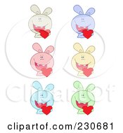 Royalty Free RF Clipart Illustration Of A Digital Collage Of Sweet Rabbits