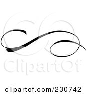 Royalty Free RF Clipart Illustration Of A Black And White Swirl Design Version 2