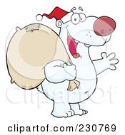 Christmas Santa Polar Bear - 1