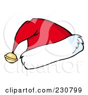 Royalty Free RF Clipart Illustration Of A Shiny Bell On A Santa Hat