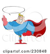 Royalty Free RF Clipart Illustration Of A Caucasian Super Hero Man Gesturing 2 by Hit Toon