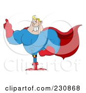 Royalty Free RF Clipart Illustration Of A Caucasian Super Hero Man Gesturing 1 by Hit Toon