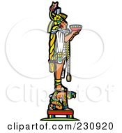 Poster, Art Print Of Mayan King Holding An Offering - 1