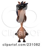 Royalty Free RF Clipart Illustration Of A 3d Charlie Horse Character Wearing Sunglasses by Julos