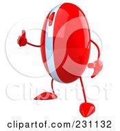 Royalty Free RF Clipart Illustration Of A 3d Red Computer Mouse Character With An Idea by Julos