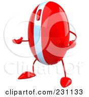 Royalty Free RF Clipart Illustration Of A 3d Red Computer Mouse Character Gesturing 2 by Julos